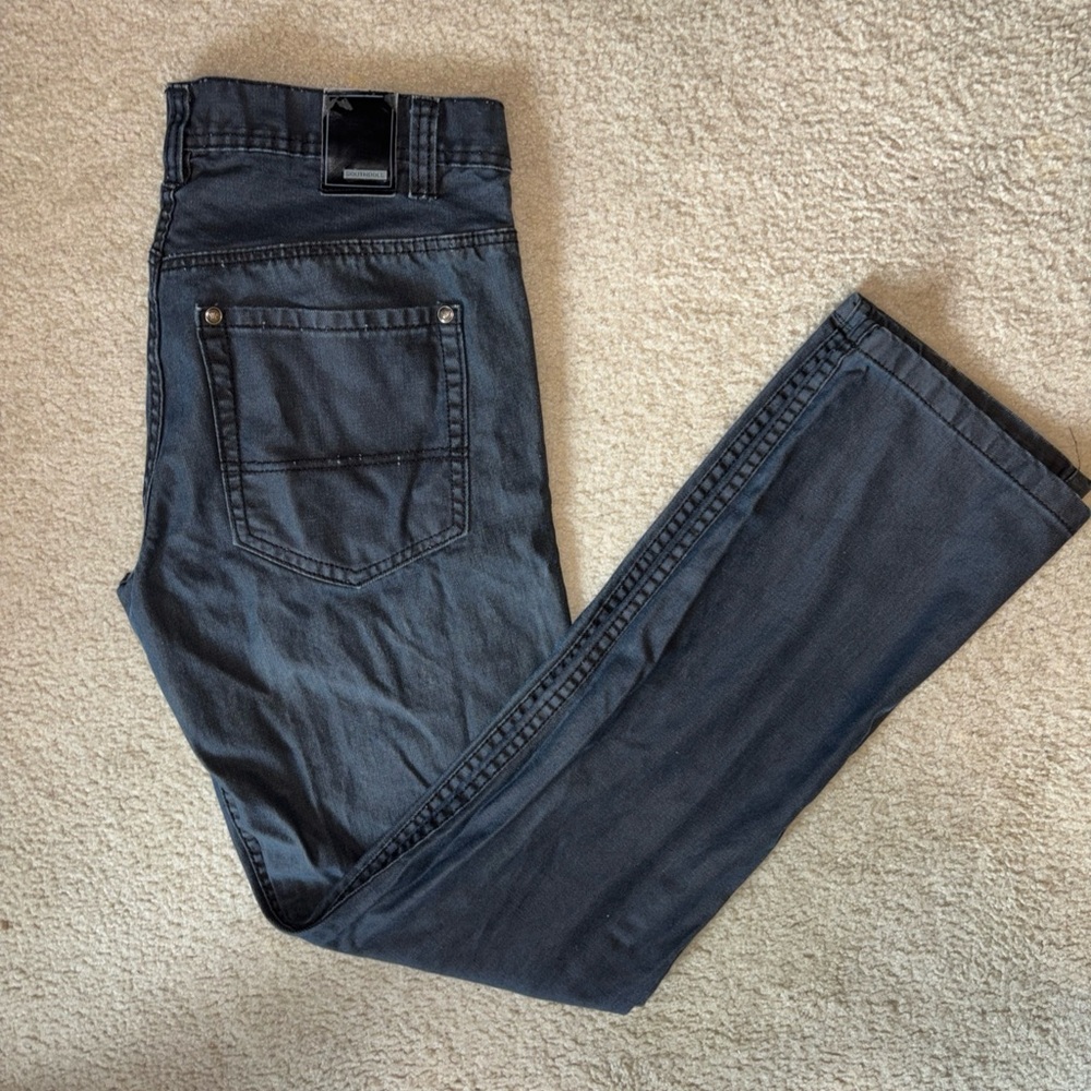 Southpole Jeans Men's 32x34 Black Straight Leg Slim Fit Stretch Y2K Denim Pants